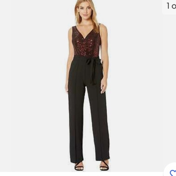 Donna Morgan jumpsuit sequen top size 10 - Picture 8 of 11